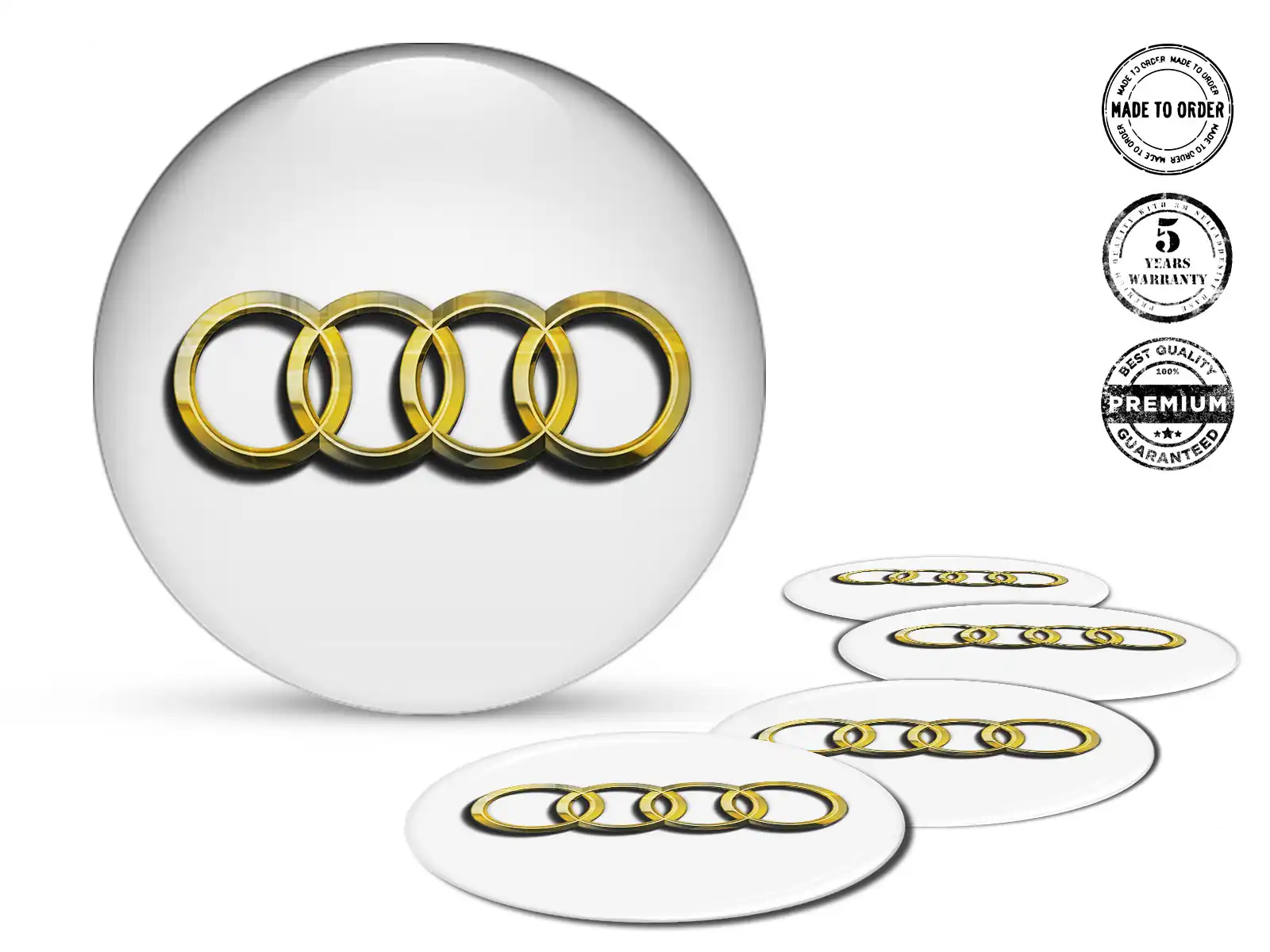 Audi Version Autocollants Jantes Design Bombé Élégant